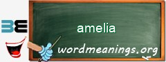 WordMeaning blackboard for amelia